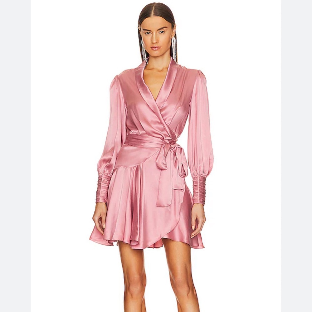 Zimmermann Mini Silk Lipstick Dress
